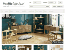 Tablet Screenshot of pacific-lifestyle.co.uk